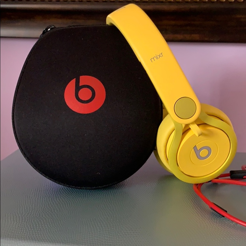 Beats Mixr headphones in yellow